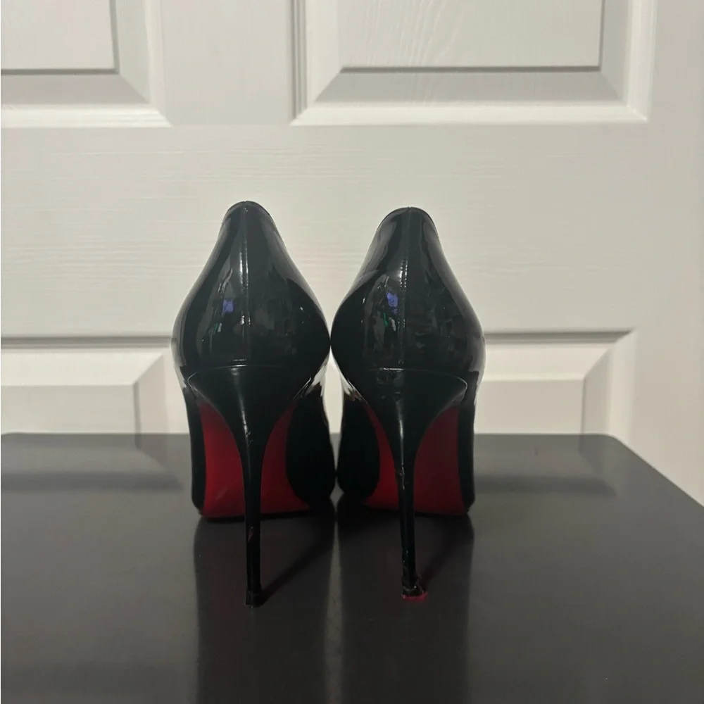 Christian Louboutin Kate 100 Black Patent Pumps (Size 41.5) - Picture 4 of 10